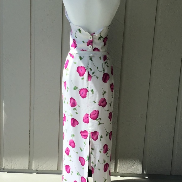 Vintage 90’s Floral Matching Halter Top and Skirt - Picture 4 of 8